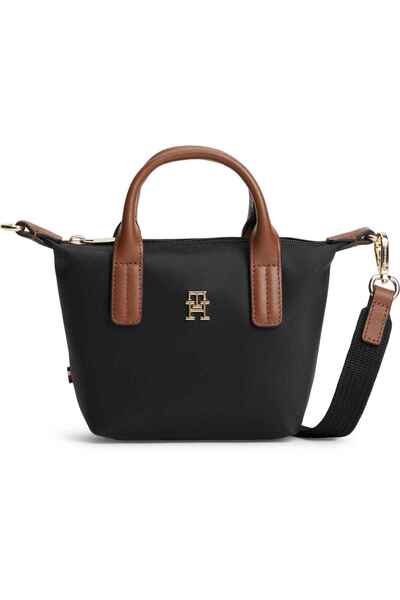 Tommy Hilfiger Dámská černá kabelka s logem značky vhodná pro každodenní použ...