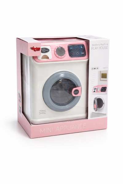Toyska Çamaşır Makinası - Dokunmatik Ekranlı - Kutulu Işıklı Müzikli - Pembe