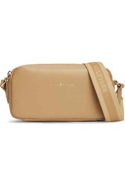 Tommy Hilfiger Women's Brand Logo Brown Shoulder Bag Suitable for Daily Use A...