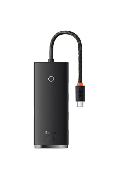 Baseus Cablu USB-C la hub USB 3.0 cu 4 porturi – 25 cm, negru, transfer de date de mare viteză