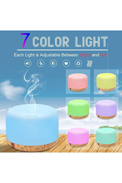 Arabest 500ml Essential Aroma Diffuser,with 7 Colors LED Night Light 3 Timers,Oil Diffuser for home