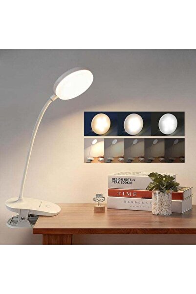 Generic Headboard clip lamp, rechargeable table lamp, adjustable 360° gooseneck