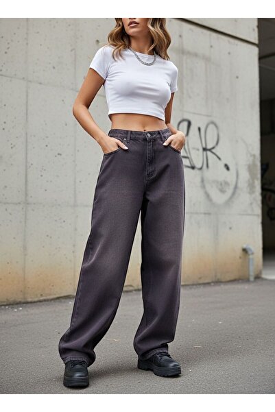 St.Poll MOR ESKİTME YIKAMA UNİSEX BAGGY JEAN PANTOLON