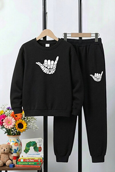 YA KO KİDS 3-слоен дебел велосипеден шал с подплата от шерпа и принт Santa Cruz Детайлен спортен екип за момчета