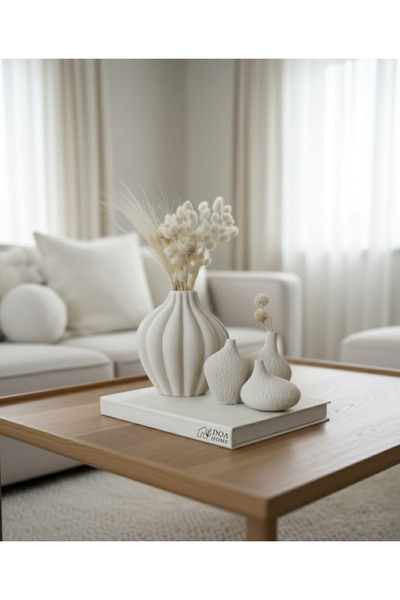 DOAHOMECONCEPT Dalgalı Marka Muadili Rüzgar Vazo Seti