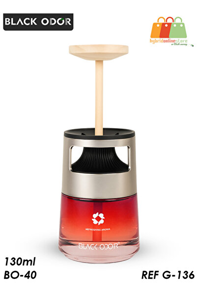 Black Odor BO-40 Car Air Freshener 130ml Dashboard and Cup Holder Use Long Lasting 60 Days REF G-136
