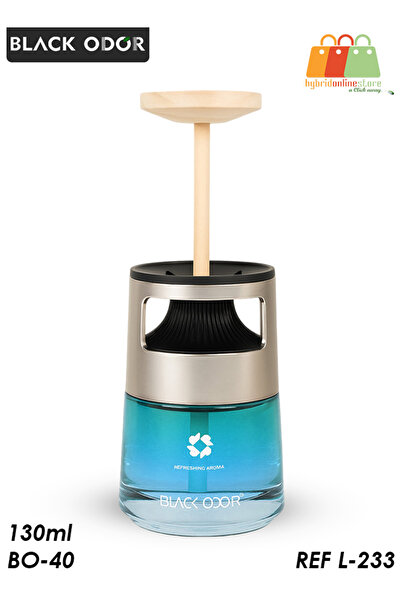 Black Odor BO-40 Car Air Freshener 130ml Dashboard and Cup Holder Use Long Lasting 60 Days REF L-233
