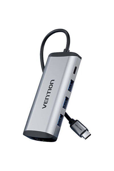 Vention Multifunctional 9-in-1 USB-C Hub, Gray - Fast Data Transfer & Charging Solution