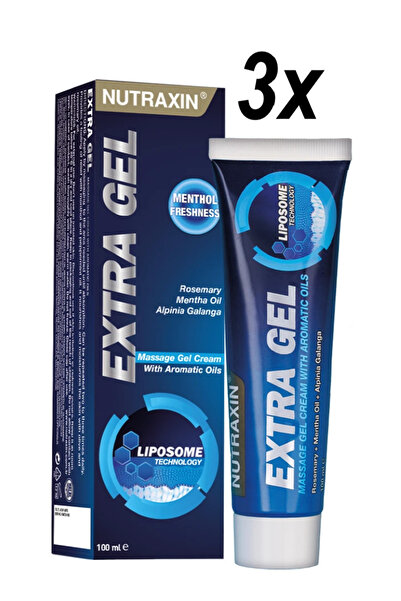 Nutraxin Extra Gel Aromatik Yağlar Içeren Masaj Jel Krem 100 ml x 3 adet