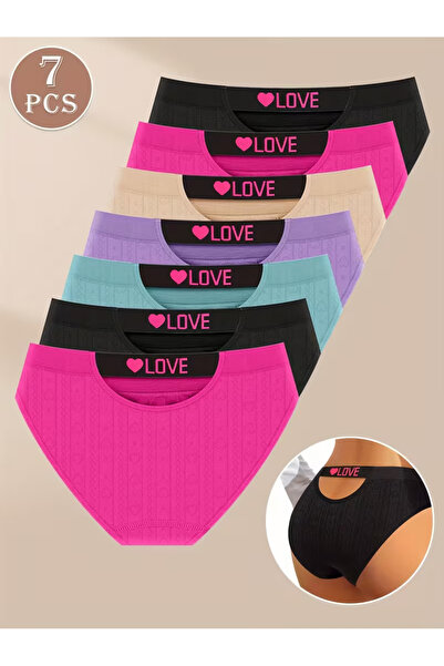 esplendor مجموعة ملابس داخلية نسائية مكونة من 7 قطع ذات خصر متوسط ​​الارتفاع ...