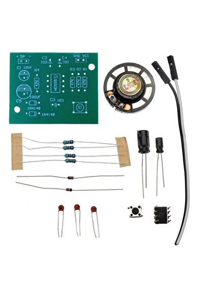 Devre Dünyası DC 5V Ding Dong NE555 Kendin Yap Kapı Zili Hobi Devresi DIY Leh...