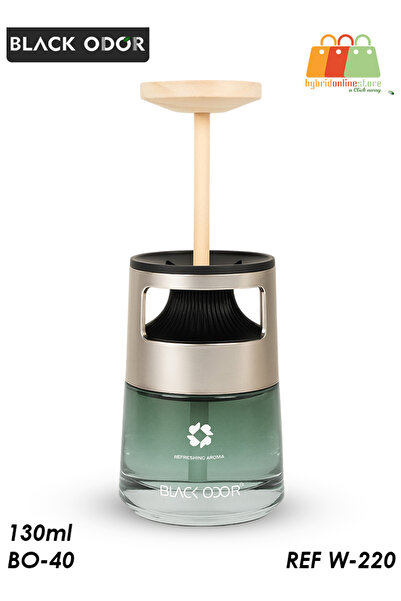 Black Odor BO-40 Car Air Freshener 130ml Dashboard and Cup Holder Use Long Lasting 60 Days REF W-220