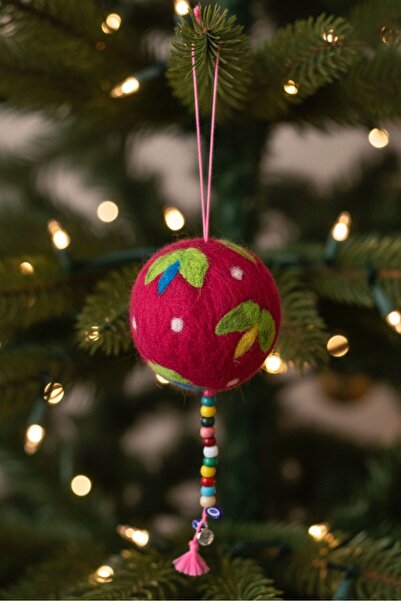 Uretti - زينة شجرة عيد الميلاد تولين 3528 8301 مصنوعة يدويًا من الفوم مع قطيف...