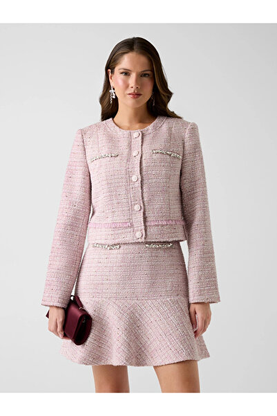 Guess Clotilde Tweed Women's Powder Jacket W6Rl54Wj632-F6Zp