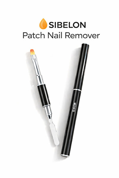 Sibelon Protez Tırnak Çift Taraflı Poly Jel Fırçası Ve Spatula Kalemi