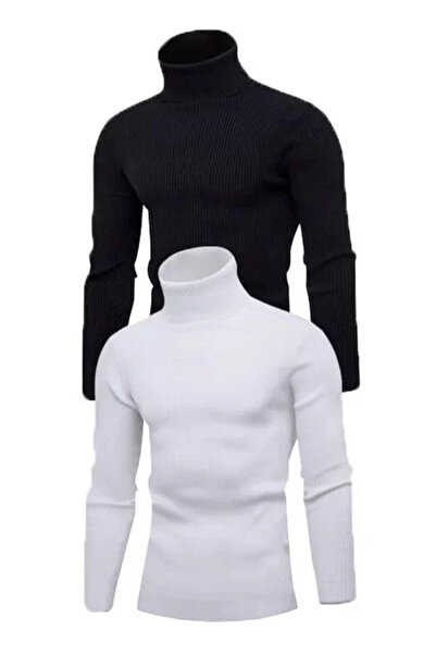 Modayakamoz 2 Pieces Unisex Camisole High Neck Full Lycra Ribbed Body Sweater