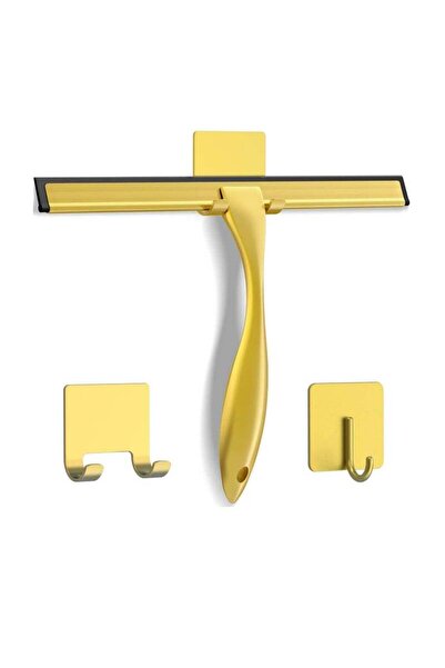 Arabest All-Purpose Stainless Steel Shower Squeegee for Shower Doors with 2 Adhesive Hooks