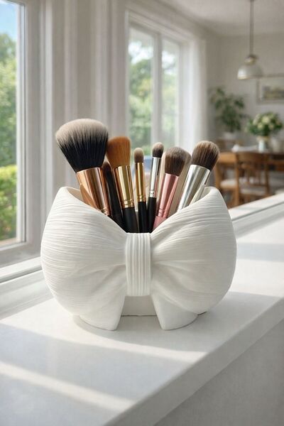 Stonebloom Dekoratif Fiyonk Makyaj Tutucu- Organizer