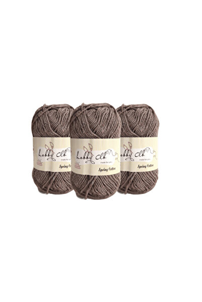 hobby club Cotton Amigurumi and Punch Yarn 100 Gr. 3 Pieces Brown