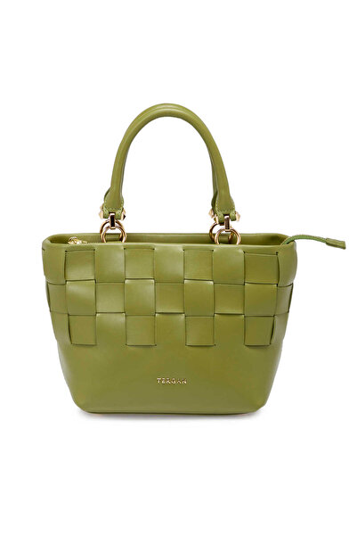 Tergan Yeşil Hakiki Deri Kadın El Çantası - S25Y1BC80408-J2G