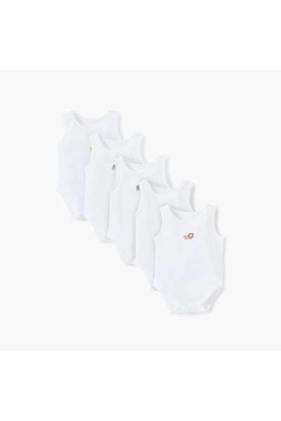 Juniors طقم مكون من 5 قطع من ملابس داخلية بدون أكمام بنقشة جلد الحيوانات مع أ...