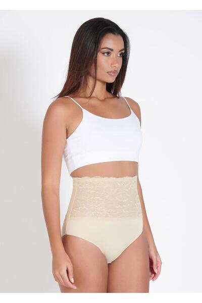 Belinay 0245 Beli Dantelli Yüksek Bel Korse Kadın Külot