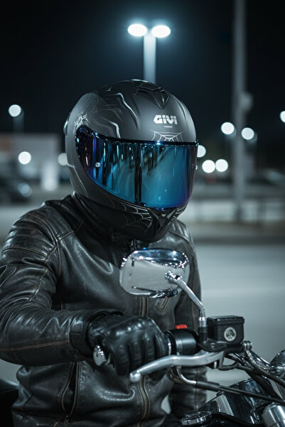 yyk GIVI 50.X ARACHNO Mat / 1 Renkli 1 Şeffaf Vizörlü Motosiklet Kask