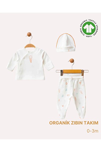 Reva baby Printed Organic Bodysuit Set with Gloves & Booties