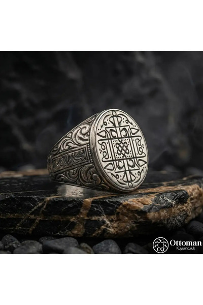 DESİGN OTTOMAN KUYUMCULUK Yavuz Sultan Selim Mührü Gümüş Erkek Yüzük