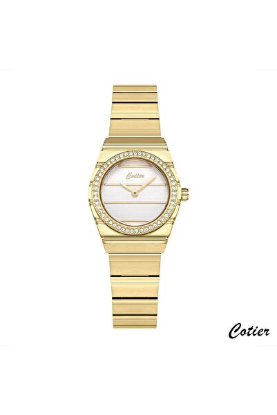 Genevcorner Cotier watch, all gold – silver dial