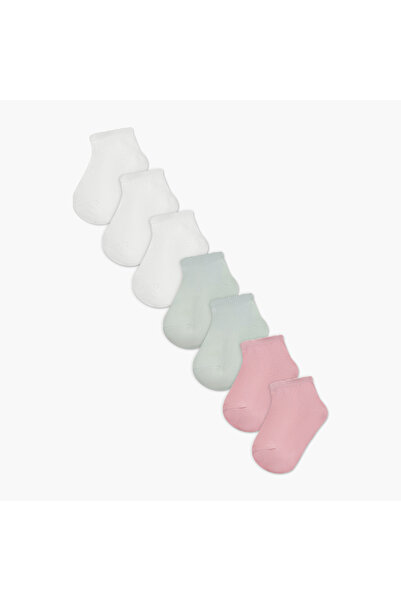 Juniors Baby Girls Socks Elasticated Hem - Set of 7