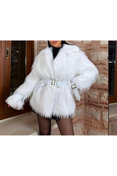 Kedi Fashion Kemerli tasarım model kürk