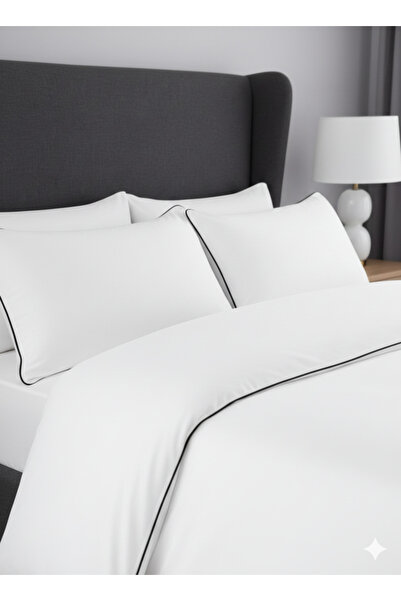 Uçkan home 100% Cotton Double Duvet Cover Set with Interlining