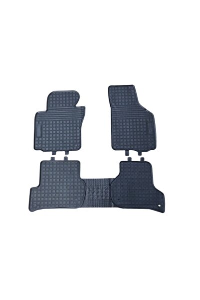 DELUXETUNING Rubber Floor Mats Compatible with VW Golf 5 V 2003-2008, Golf 6 VI 2008-2012, Jetta 2005-2010