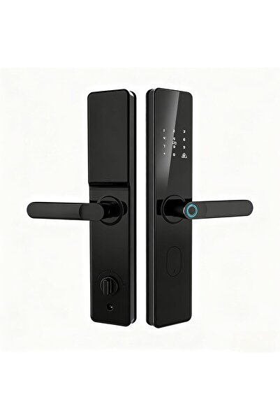 Generics قفل ذكي، واي فاي وبلوتوث مدمجان، قفل باب ببصمة الإصبع بدون مفتاح مع مقبض، جهاز تحكم عن بعد