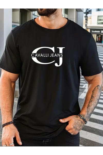 4desire.ro Tricou barbati CJ Ink, Classic Regular Fit, Bumbac 100%, Vegan App...