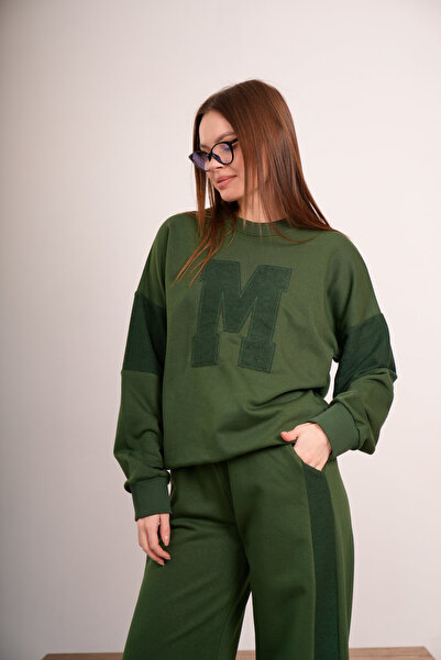 PONÇİK SET DE TRENING OVERSIZE BRODAT DIN BUMBAC PENTRU FEMEI 25524