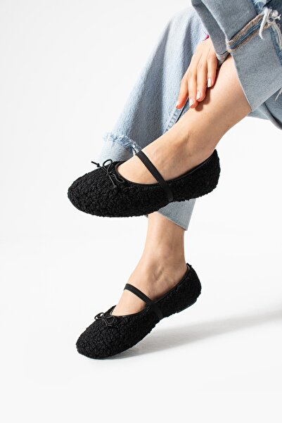 Bufu حذاء باترون تافسان باليه منفوش من الداخل