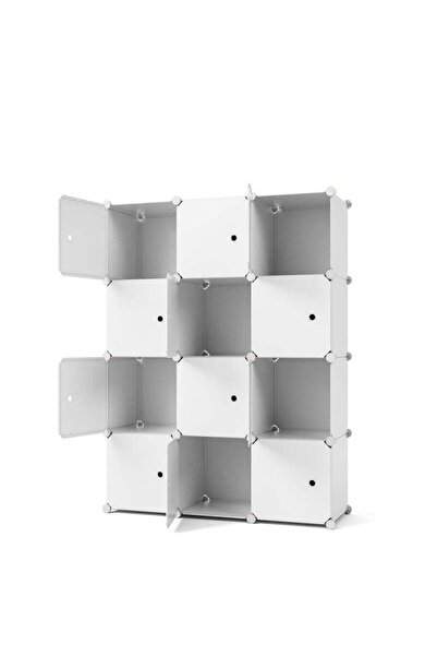 Arabest Closet Organizer, 12-Cube Storage with Doors, Closet Organizers and Storage Shelves, Portable