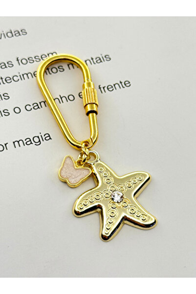 roshel Charm Keychain Starfish Butterfly Keychain Bag Charm Keychain