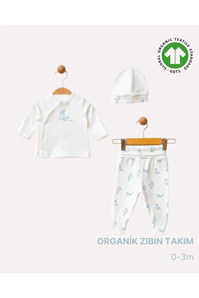 Reva baby Printed Organic Bodysuit Set with Gloves & Booties