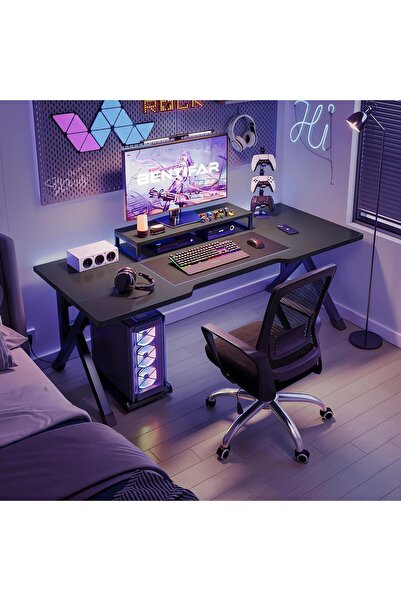 Bentifar مكتب كمبيوتر مكتبي للألعاب، مكتب منزلي