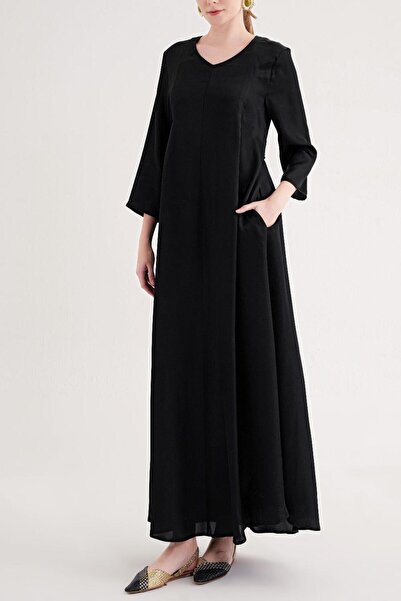 SOCIETA Siyah Bol kesim kemerli elbise 94697