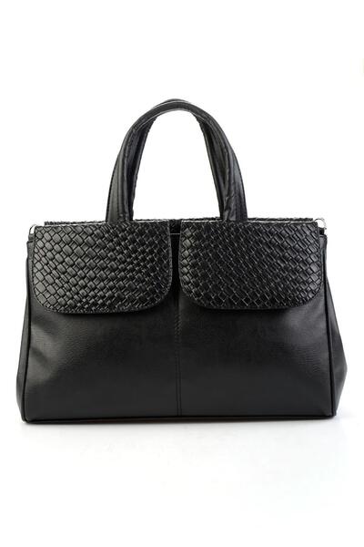 Bambi Siyah Siyah Kadın El Çantası C06650265509