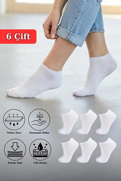 Rays White 6-Pack Short Socks 1057