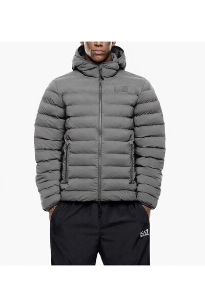 EA7 Erkek Gri Kapşonlu Mont 7M000686-AF15953-U8117