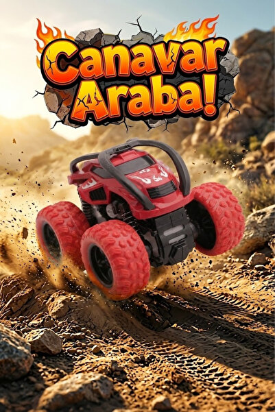 craftivio 360 Derece Takla Atan Sürtmeli Canavar Kamyon - Darbeye Dayanıklı M...