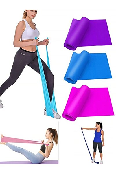 CKSpor Pilates Egzersiz Yoga Spor Direnç Bandı 1 Adet 90-7,5 Cm