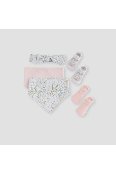 Juniors 5-Piece Assorted Bib with Headband and Socks Set