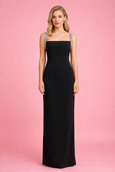 Hüseyin Baştürk Kolları Taşlı Krep Abiye